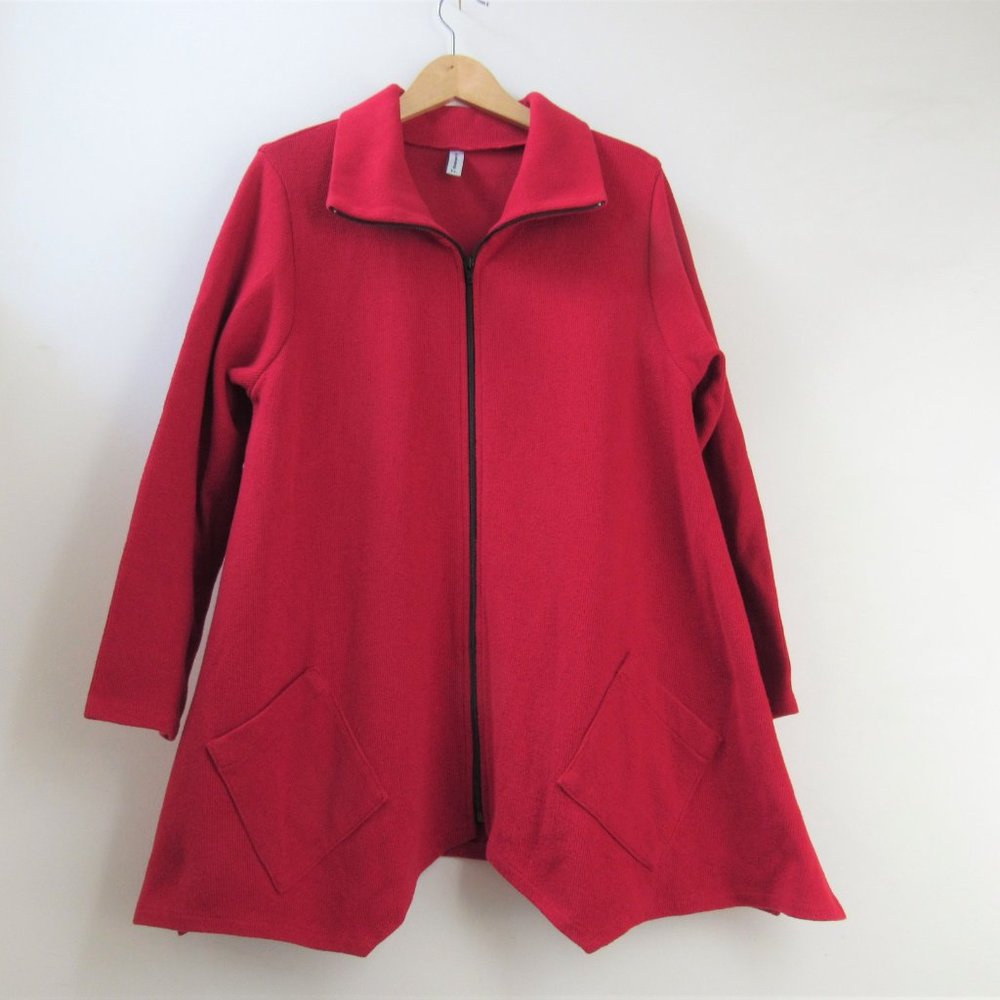 A-line Swing Cotton Cardigan Sweater LG XL